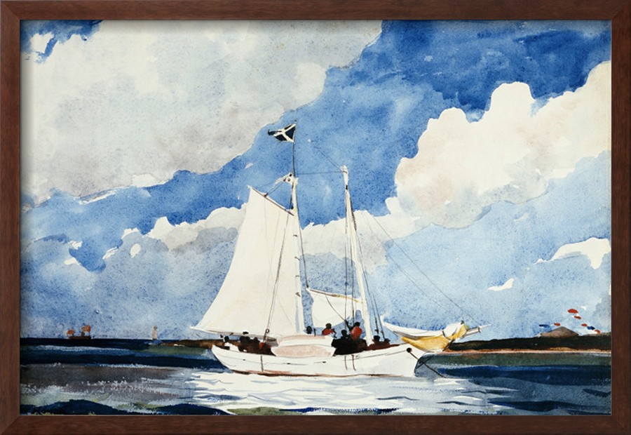 Fishing Schooner, Nassau By Winslow Homer